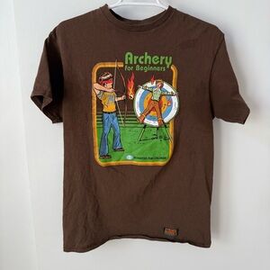 Steven Rhodes Archery For Beginners Brown Graphic Tee